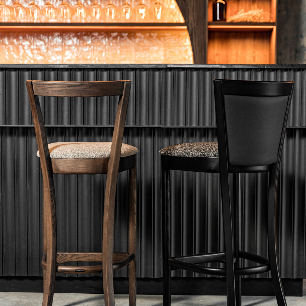 Dining Furniture, Counter Stools, kitchen stools, Bar Stools, Woodbender, Custom Furniture, kitchen furniture, back view