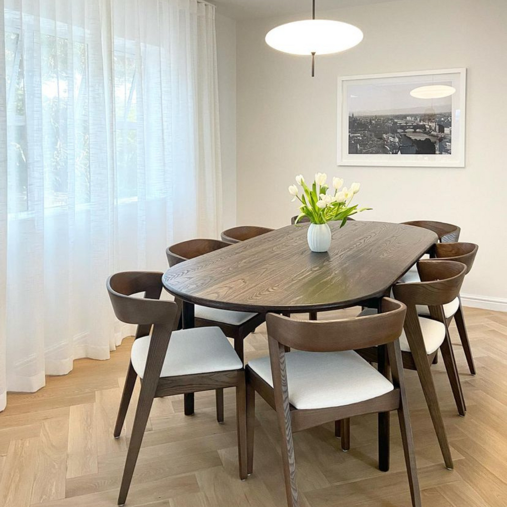 Dining Furniture, dining chairs, Woodbender, Custom furniture, restaurant furniture, dining room, dining table, full view