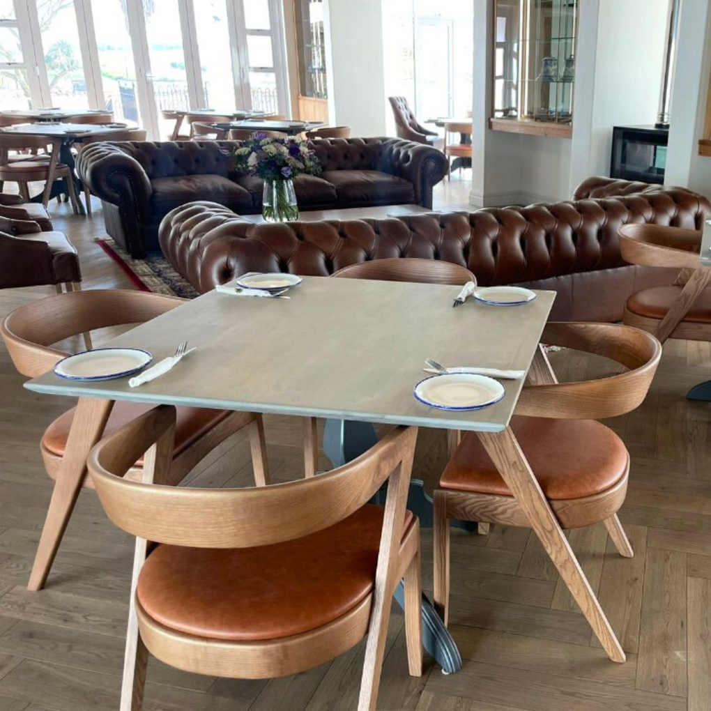 Dining Furniture, dining chairs, Woodbender, Custom furniture, restaurant furniture, dining room, dining table, full view