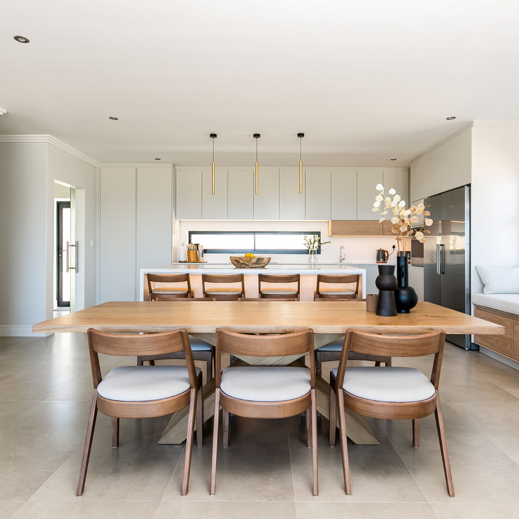 Dining Furniture, dining chairs, Woodbender, Custom furniture, restaurant furniture, dining room, dining table, full view, counter stools, kitchen stools